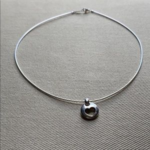 Tiffany & Co heart cut out necklace